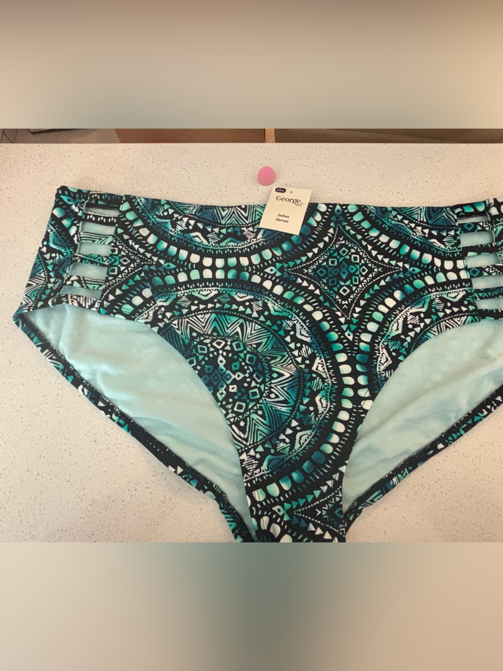 George Patterned Swim Bottom - size 3X